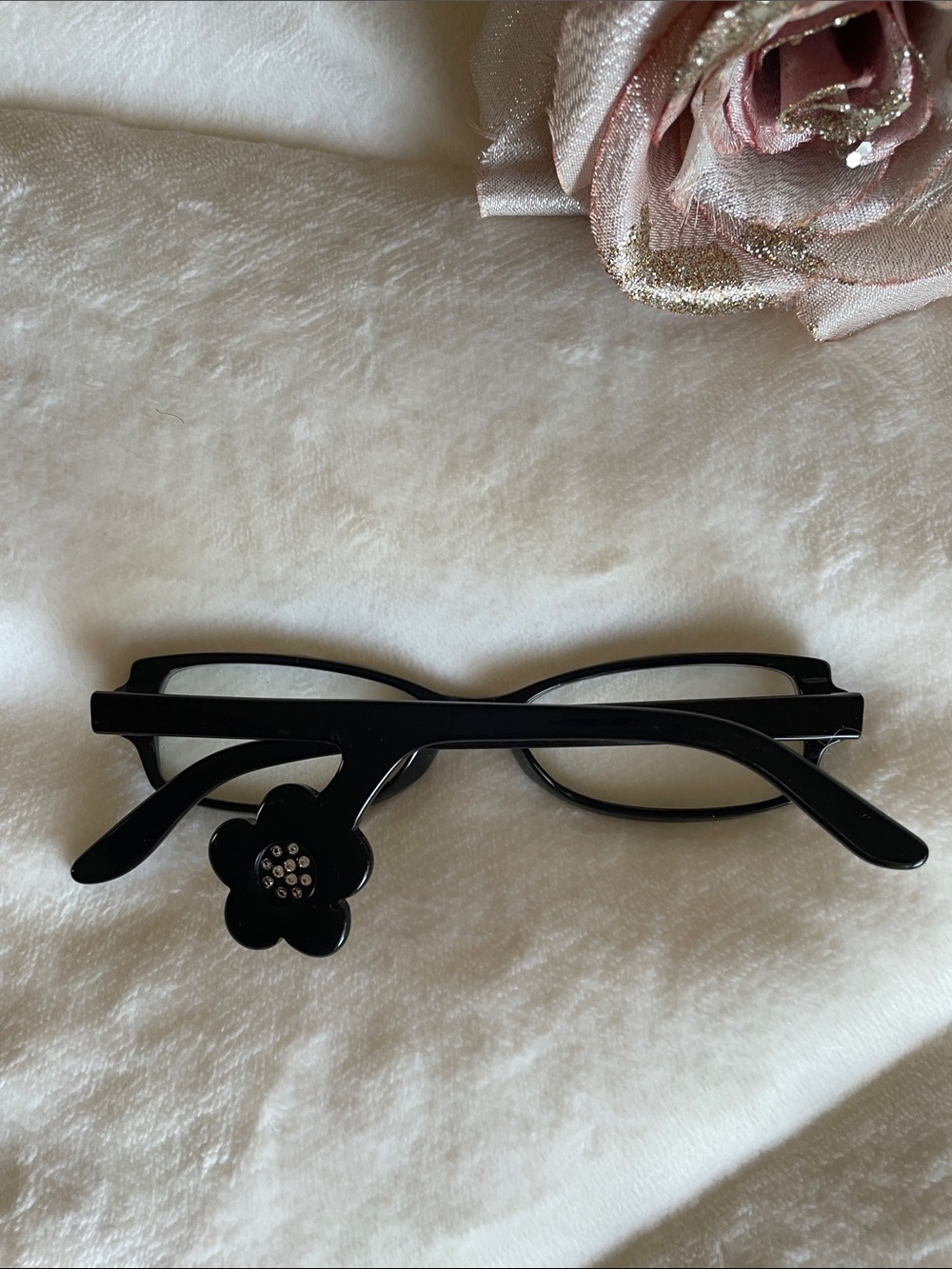 Auth. JF Rey Made in France Floral Accent Eyeglasses Frames Swarovski Crystals